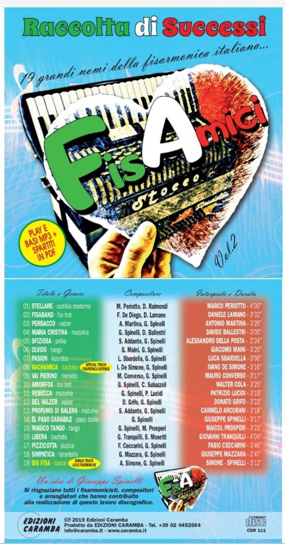 FisAmici vol.2 🔊🎵 RACCOLTA DI SUCCESSI 🎵🕪🎹 19 Grandi Nomi della Fisarmonica Italiana...